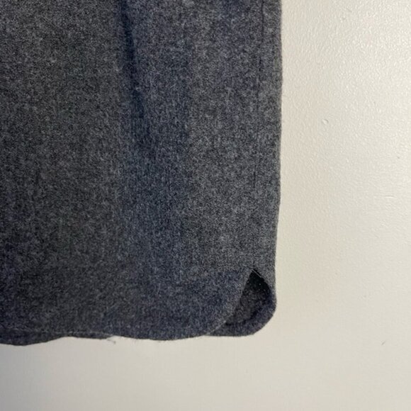 Madewell wool blend grey Shirttail Mini Skirt size 8 academia preppy fall winter - Picture 6 of 13